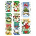 Biglietti augurali Natalizi glitterati Biembi 12x18 cm - conf. 8 pezzi - assortiti - B2X202C63