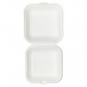 Contenitori hamburger in bagassa sbiancata Ferrari Bio conf. 100 pz 150x150x80 mm - FBIO23