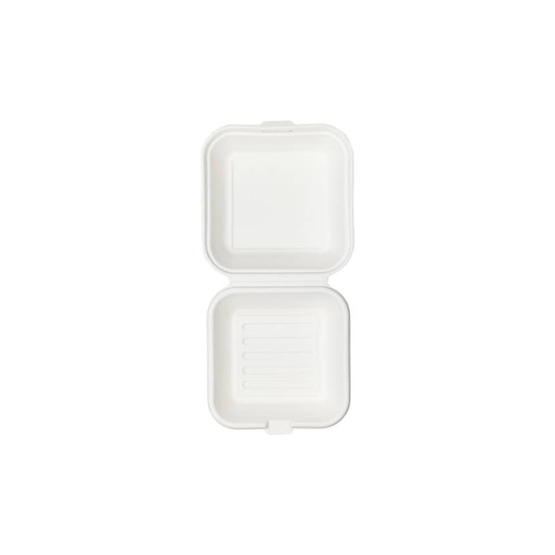 Contenitori hamburger in bagassa sbiancata Ferrari Bio conf. 100 pz 150x150x80 mm - FBIO23