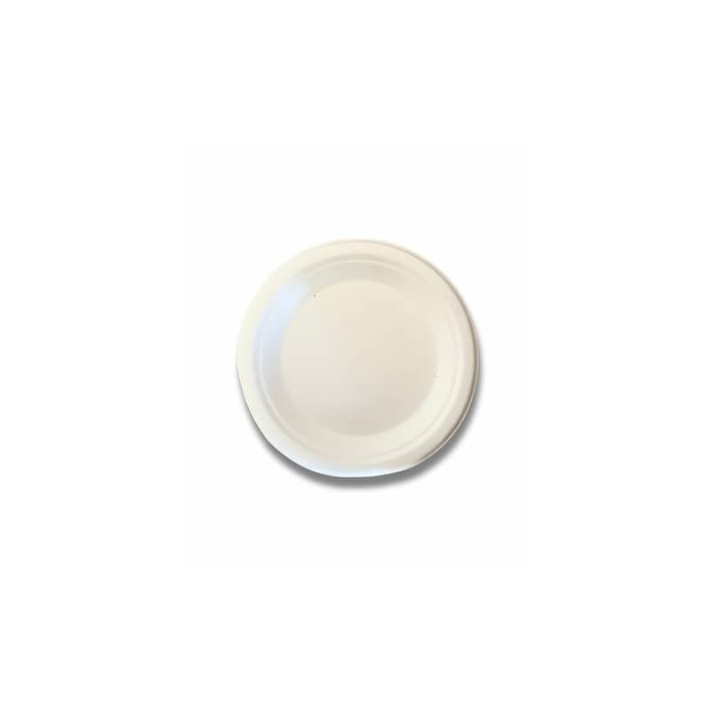 Piatto dessert in bagassa sbiancata Ferrari Bio conf. 100 pz 172x15,8 mm FBIO69
