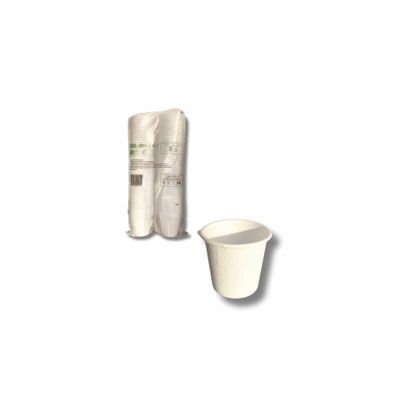 Bicchiere per caffè espresso in bagassa sbiancata Ferrari Bio conf. 100 pz 88 ml FBIO25