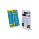 Porta avvisi in PS verticale con base a ‘’L’’ trasparente Tecnostyl A6 PB006/P