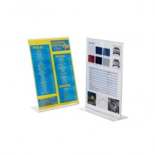 Porta avvisi in PS orizzontale con base a ‘’T’’ trasparente Tecnostyl A4 PB104/P