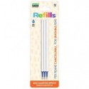 Conf. 12 blister da 3 refill inchiostro cancellabile Lebez blu per penne con cappuccio 0,5 mm - 81807