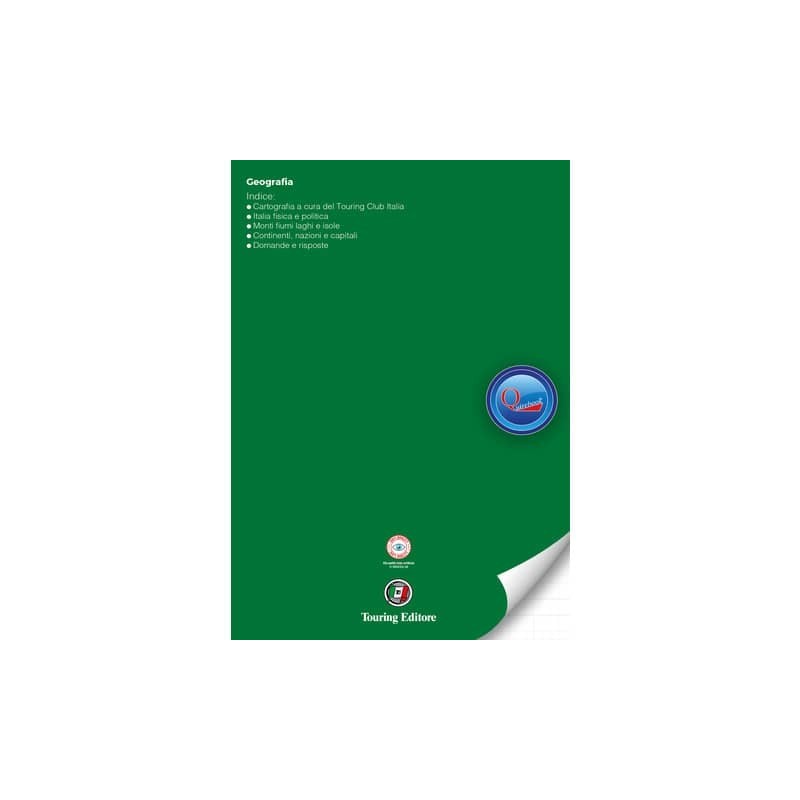 Maxi quaderno Logos Quirebook A4 - 80 g/m² - 40 ff - RQ - verdone - geografia (Conf.10)