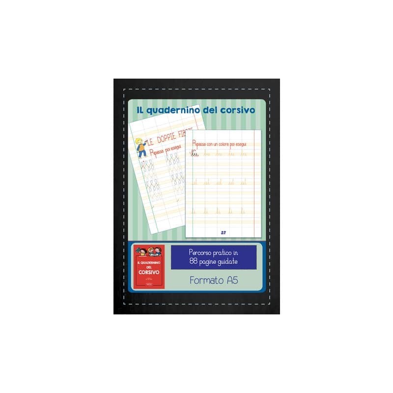 Quaderno Logos A5 - 80 g/m² - 44 ff - B - rosso - quaderno corsivo (Conf.10)