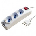 Multipresa a 3 posti schuko/bipasso 16A bianca MKC con interruttore 492518408