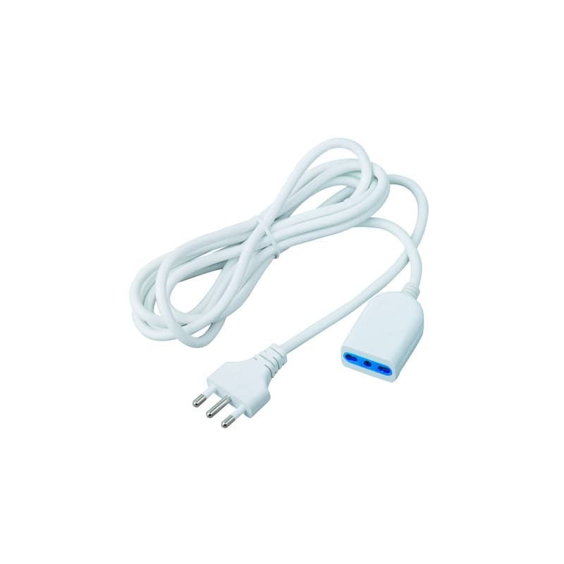 Prolunga elettrica MKC spina 16A-presa 10/16A cavo 3x1 mm² bianca cavo 5 m 492517386