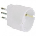 Adattatore di rete spina 2P+T 16A presa schuko MKC bianco 492517923