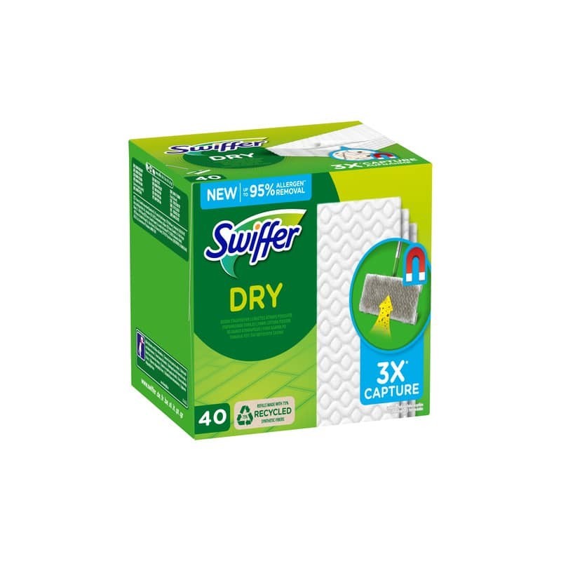 Ricarica panni per pavimenti Swiffer Dry 21x26 cm - conf. 40 pz - PG200R1