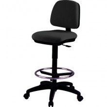 Sgabello tecnico Unisit Esos EOE4S seduta alta poggiapiedi telescopico rivestimento Eco nero - EOE4S/EN_new