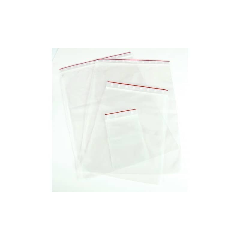Buste trasparenti chiusura grip in LDPE 50 μm Q-Connect idonee al contatto alimentare  - conf. 1000 pz - 27,5x45 cm