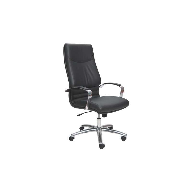 Poltrona direzionale Unisit Cygnus rivestimento sky nero schienale alto CYPC/KN