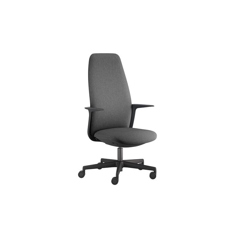 Seduta semi-direzionale ergonomica Unisit Levita con braccioli tessuto convert antracite7616 - LVA/D7T