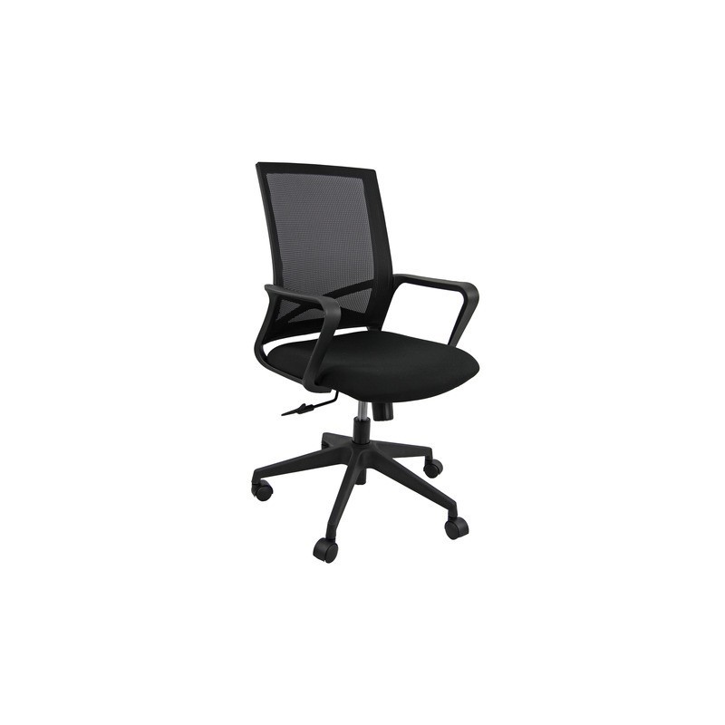 Poltrona direzionale Unisit CH7 Eco smart schienale in rete e braccioli nero CH7/KN