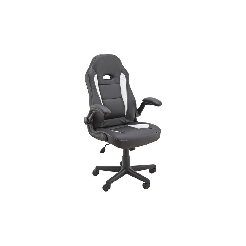 Poltrona direzionale Unisit CH3 Eco smart in PU con braccioli nero/bianco CH3/KN