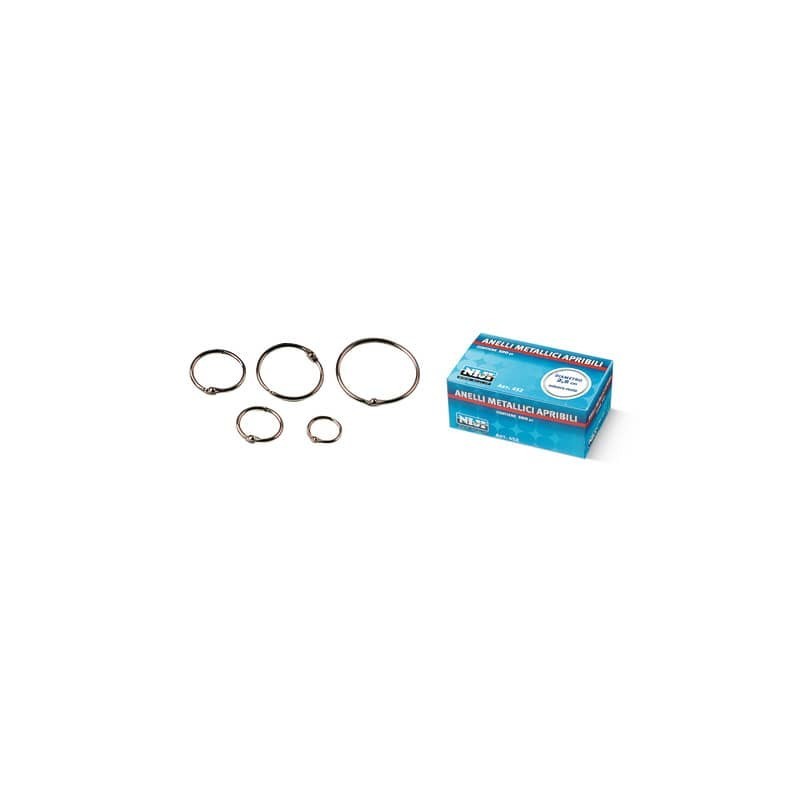 Anelli metallici Niji ⌀ 2 cm  Conf. 100 pezzi - 451