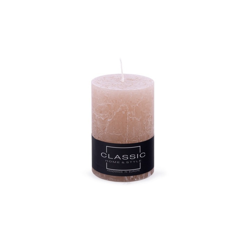 Candela a colonna rustica Donau Home 70x100 mm rosa polvere 45337111-13