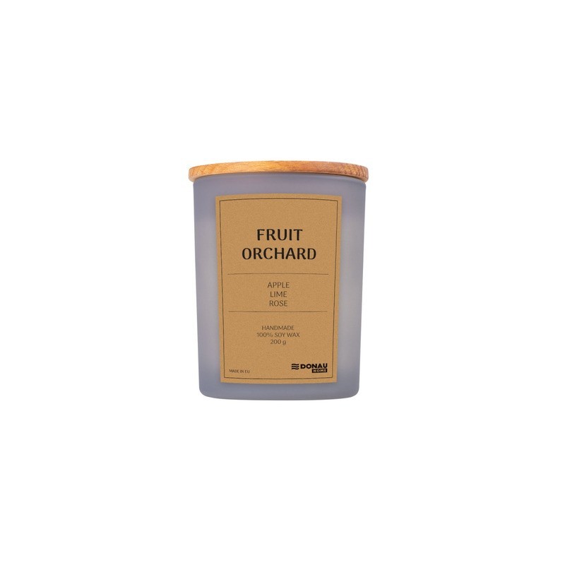 Candela di soia in vaso di vetro con coperchio in legno Donau Home 200 g Fruit Orchard - 45361711-10