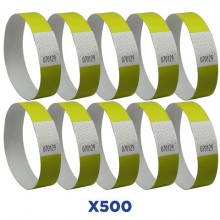Braccialetti identificativi in Tyvek® Avery resistenti all'acqua - conf. 500 pz - giallo fluo - TYVYW-50