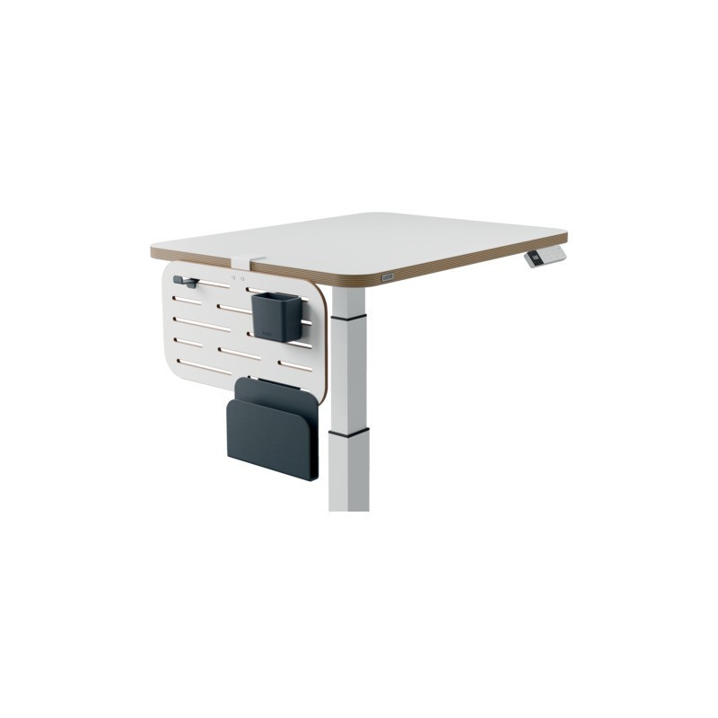 Pannello forato con accessori portapenne, gancio e portariviste 42x25 cm  Leitz Ergo grigio chiaro -