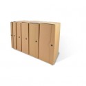 Porta progetti con tre bottoni EURO-CART linea Eco 25x35 cm dorso 6 cm avana CPECO06AV