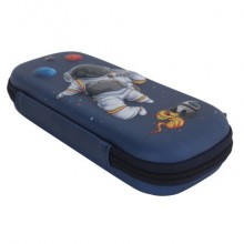 Astuccio ovalino a 1 zip Donau con fantasia astronauta in 3D - conf. 3 pz - 322290