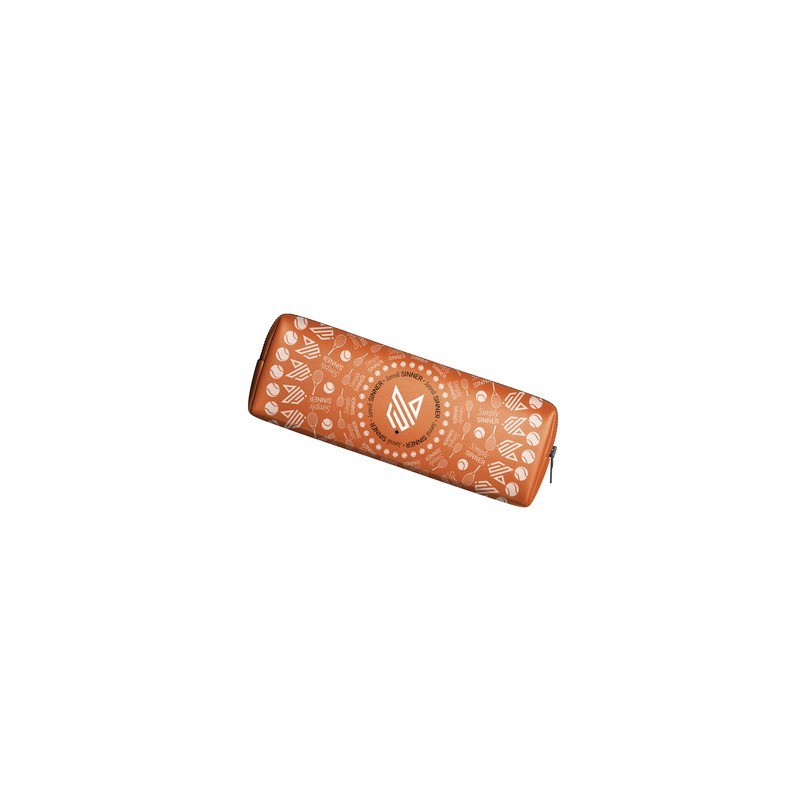 Astuccio ovale Pigna Jannik Sinner con zip personalizzata e logo in rilievo - 24x4,35x10 cm - 023347700 (Conf.12)