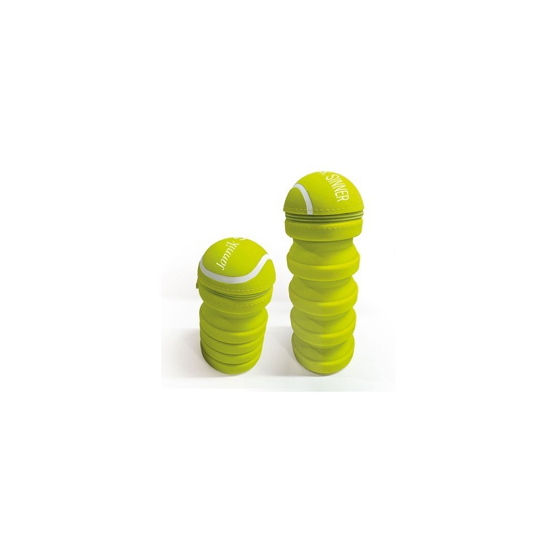 Astuccio in silicone estensibile Pigna Forma Jannik Sinner con cursore cerniera personalizzato - 6,5x6,5x18 cm - (Conf.12)
