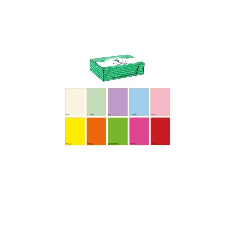 Carta regalo Kartos Glossy 70x100 cm - conf. da 100 fogli in 10 colori assortiti - 18011