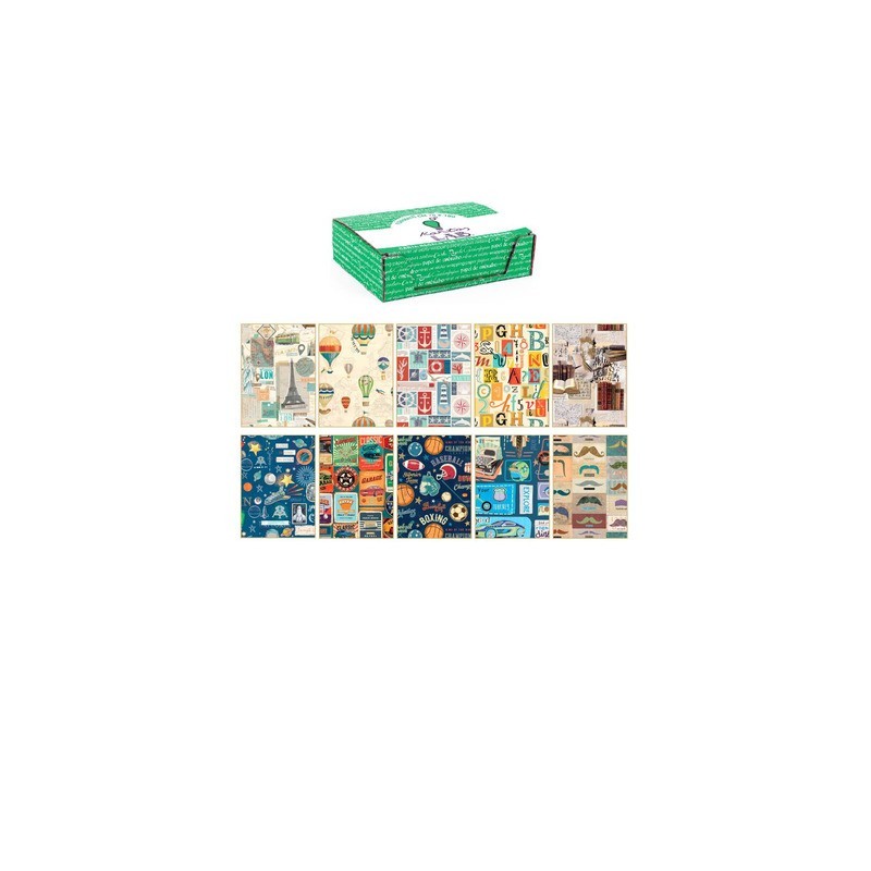 Carta regalo Kartos linea Maschile 70x100 cm - conf. da 100 fogli in soggetti assortiti - 18348