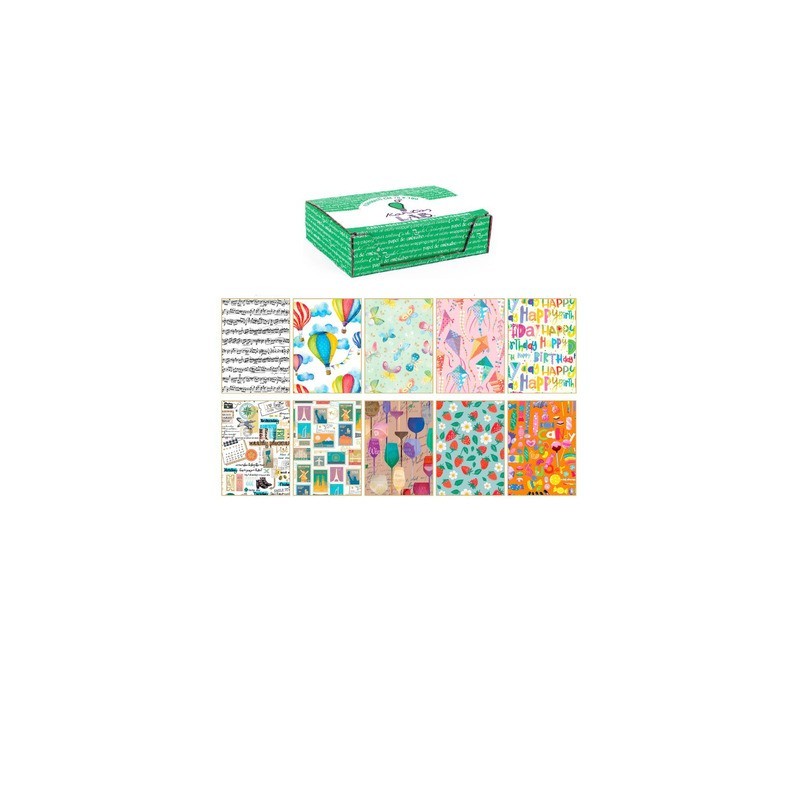 Carta regalo Kartos linea Fantasy 1 70x100 cm - conf. da 100 fogli in soggetti assortiti - 18349