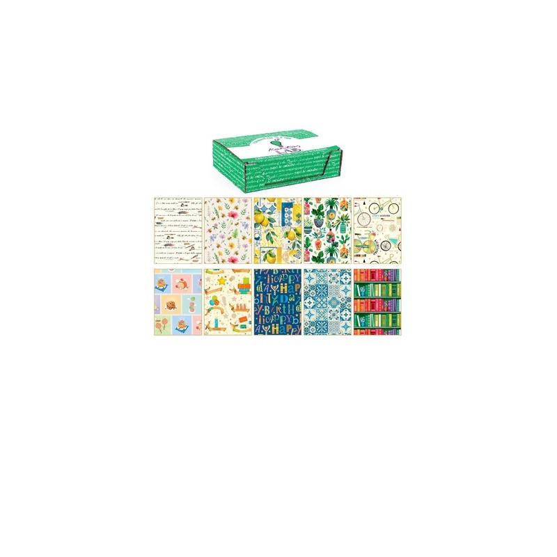 Carta regalo Kartos linea Fantasy 2 70x100 cm - conf. da 100 fogli in soggetti assortiti - 18339