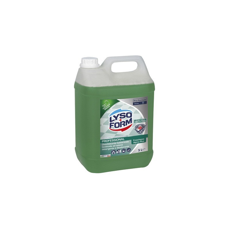 Detergente disinfettante multisuperficie professionale Lysoform 5 L freschezza alpina Plus - 9300969