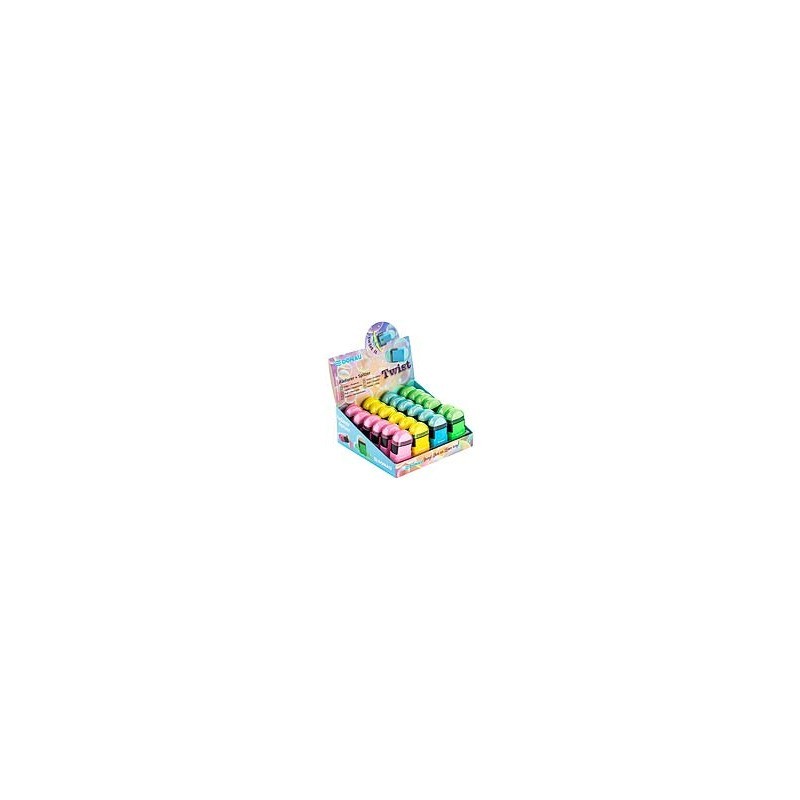 Espositore 24 gomme-temperamatite a 1 foro 2-in-1 Donau in colori assortiti - 330371924