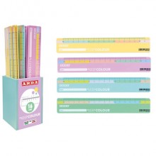 Barattolo 24 righelli 16 cm Arda Pastel Bicolor 2.0 colori assortiti R17PBAR