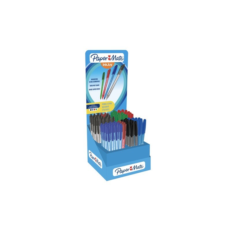 Espositore 300 penne punta a sfera Paper Mate Inkjoy colori assortiti - 2209153