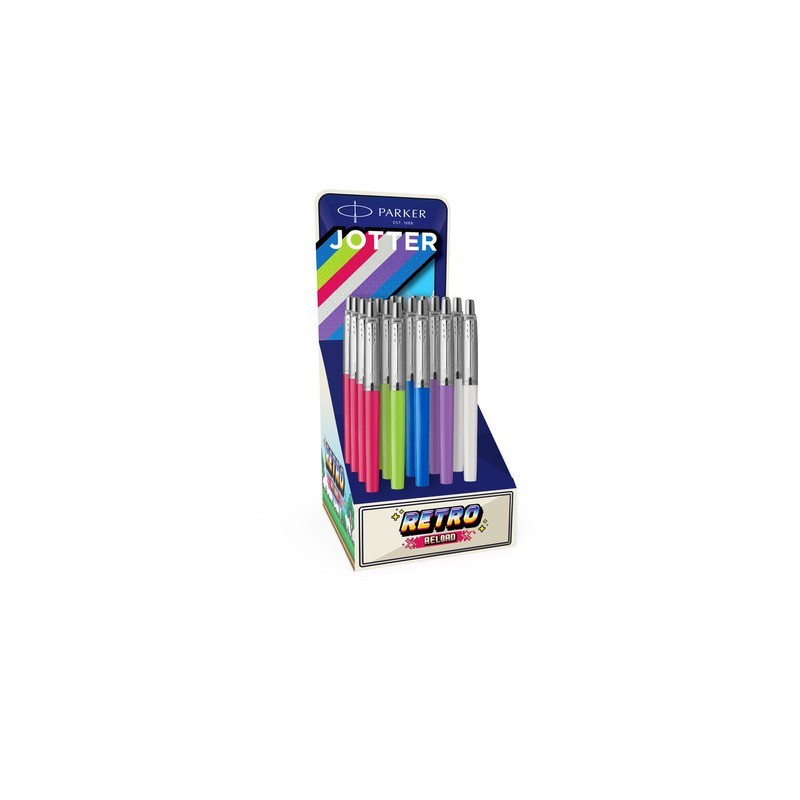 Espositore 20 penne a sfera Parker Jotter Originals  - colori fusto assortiti fantasia Anni '90 - 2218798