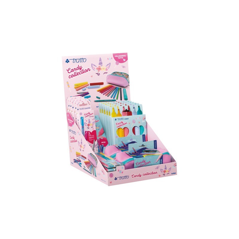 Espositore 19 articoli Tratto Candy Collection colori pastello F814100