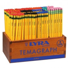 Espositore in legno da 288 matite grafite Lyra Temagraph gradazioni assortite - L1147001