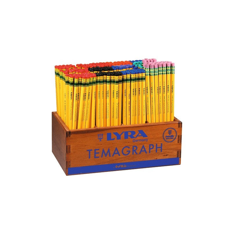 Espositore in legno da 288 matite grafite Lyra Temagraph gradazioni assortite - L1147001