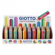 Espositore 40 gomme Giotto Happy Gomma 4 tonalità di colore F234900