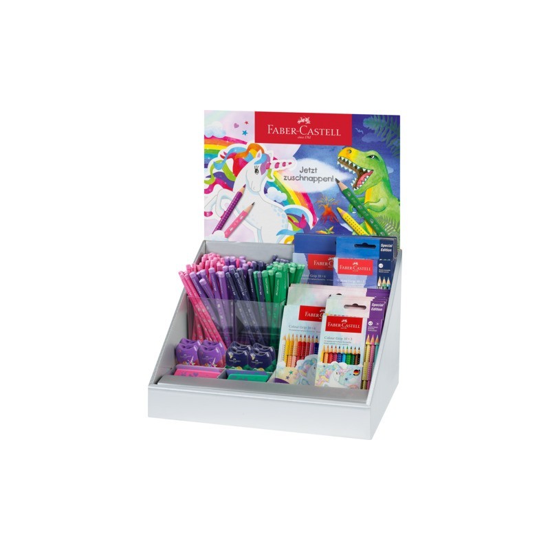 Espositore 96 matite colorate e in grafite Faber-Castell unicorno e dinosauri - 111560