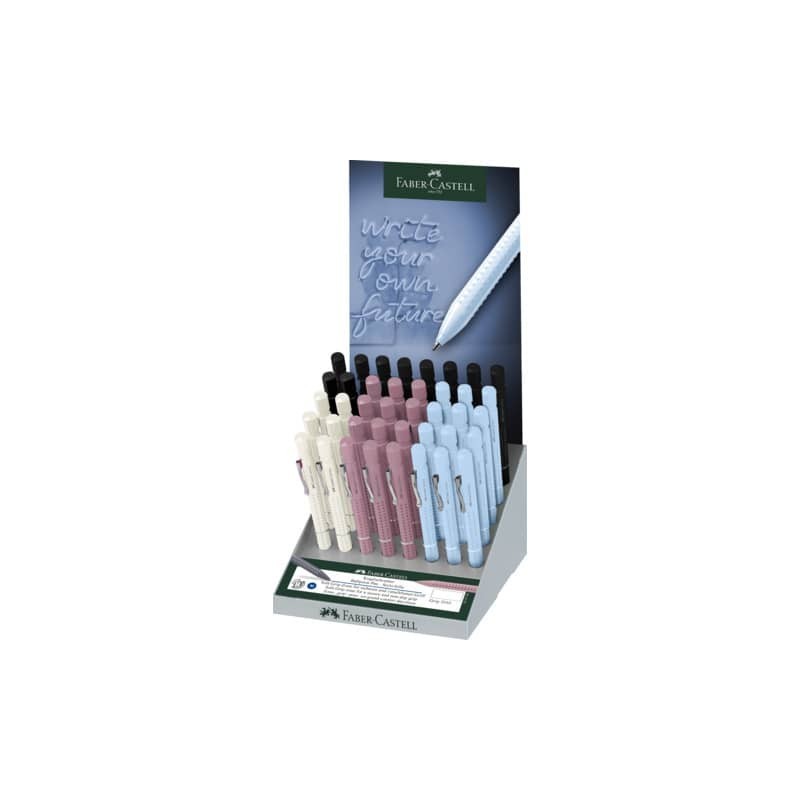 Espositore 40 penne a sfera a scatto Faber-Castell Grip 2010 Harmony colori assortiti - 243918
