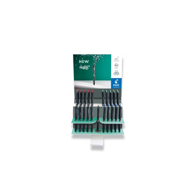Espositore 40 penne a scatto cancellabili Pilot Frixion Ball+ punta 0,7 mm + 1 tester colori assortiti -
