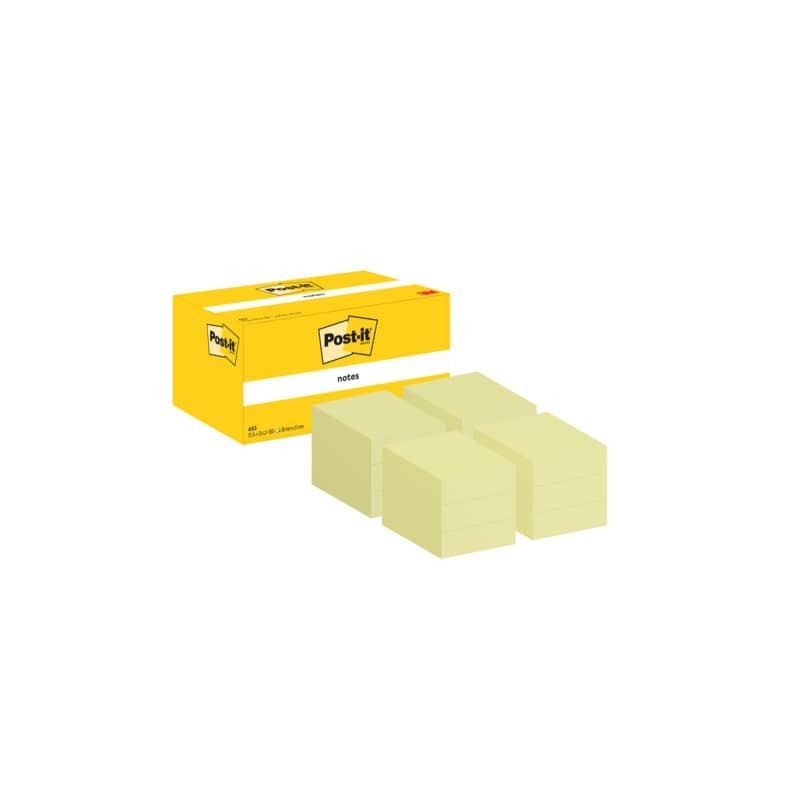 Foglietti riposizionabili Post-it® 38x51 mm - 100 ff/blocchetto - conf. da 12 blocchetti giallo Canary - 653