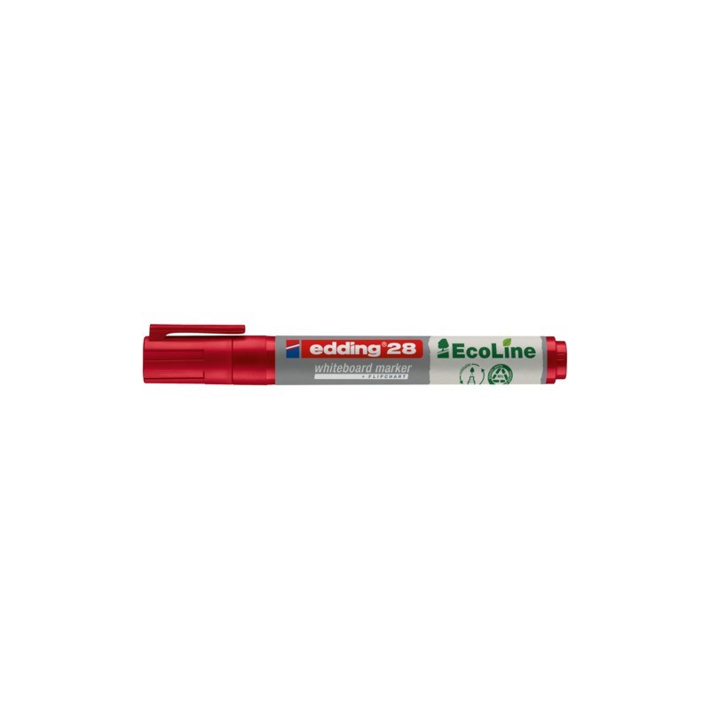 Marcatore per lavagne bianche Edding 28 EcoLine punta tonda - tratto 1,5-3 mm rosso - 4-28002 (Conf.10)