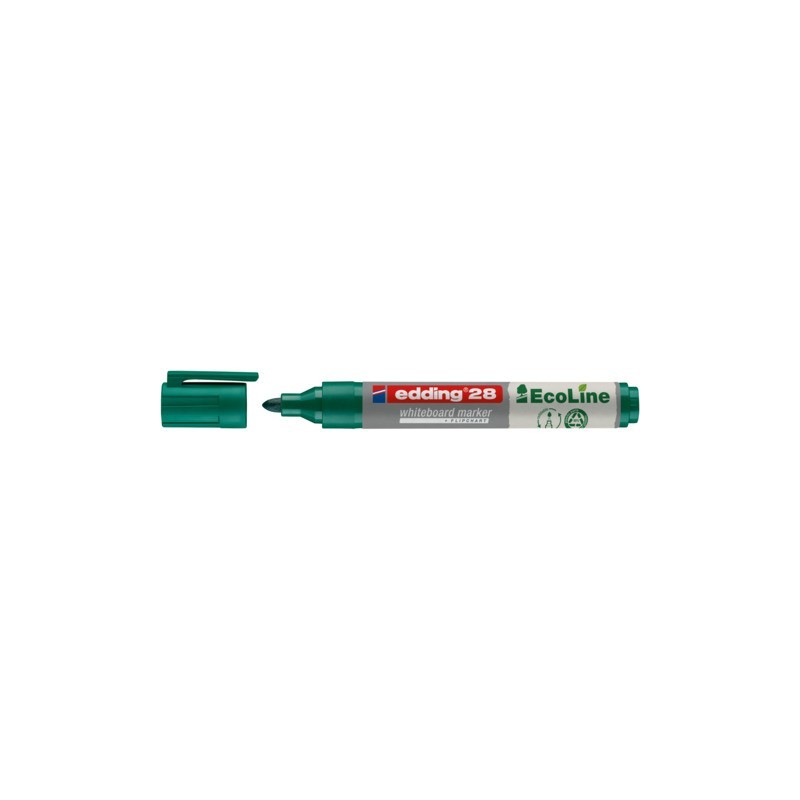 Marcatore per lavagne bianche Edding 28 EcoLine punta tonda - tratto 1,5-3 mm verde - 4-28004 (Conf.10)