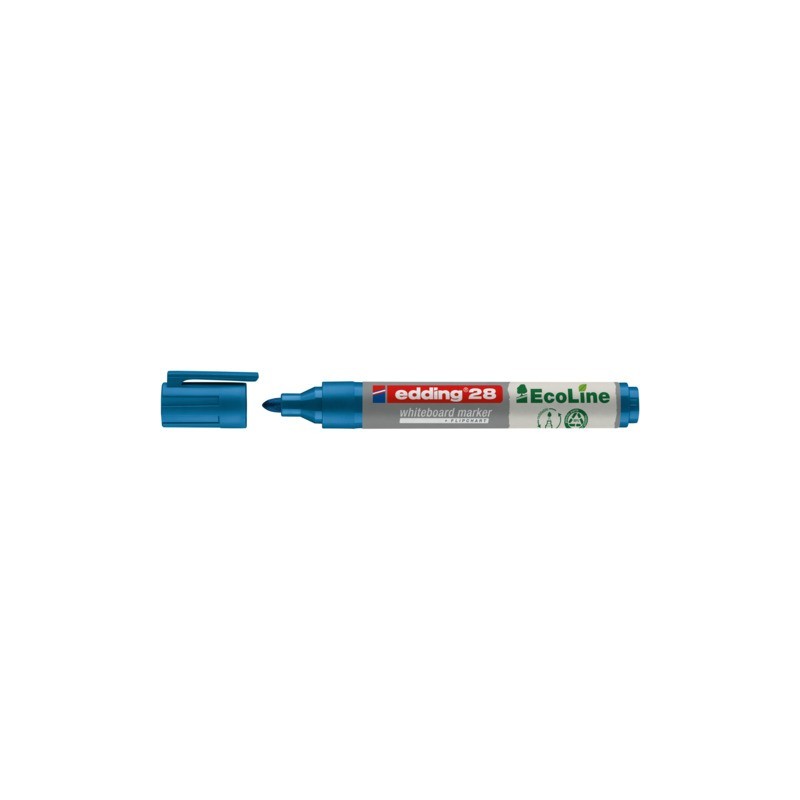 Marcatore per lavagne bianche Edding 28 EcoLine punta tonda - tratto 1,5-3 mm blu - 4-28003 (Conf.10)