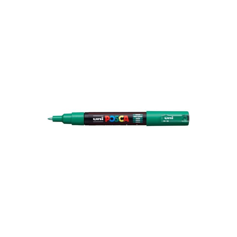 Marcatore a tempera POSCA Uni-Ball punta tonda 0,7 mm verde M PC1M V (Conf.6)
